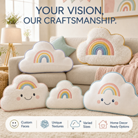Coussin en peluche personnalisé Nuage arc-en-ciel, Animal en peluche, Jouet doux, Mascotte, OEM ODM, Décoration intérieure, Cadeau, Fabricant, Vente en gros, Usine, Personnalisation