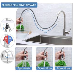 <span class=keywords><strong>Robinet</strong></span> de cuisine transfrontalier rétractable et rotatif chaud/froid avec valve en céramique, monocommande, à poser sur plan, <span class=keywords><strong>pour</strong></span> évier de légumes - Product Image 3