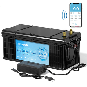 Batterie au lithium fer phosphate 12V 200Ah à décharge profonde avec BMS intégré pour applications solaires, domestiques et nautiques – Stock UE (Allemagne) - Product Image 1