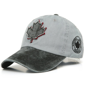 Casquette de baseball ajustable en tissu courant avec motif feuille d'érable canadienne, style sportif - Product Image 6