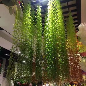 Flores Artificiales de <span class=keywords><strong>Sauce</strong></span> <span class=keywords><strong>Llorón</strong></span>, Hojas Verdes de Plástico para Manualidades, Guirnalda Colgante para Decoraciones de Bodas y Año Nuevo Chino - Product Image 5