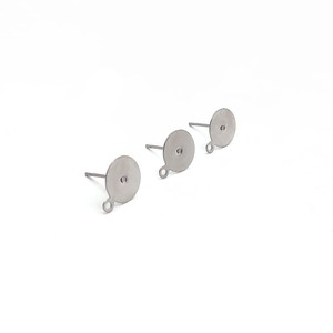 Stainless Steel Flat <b>Earring</b> Posts With Disc Shape For DIY Pearl <b>Earrings</b> Jewelry Findings - Product Image 2