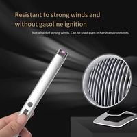Pour bougie BBQ Camping briquet électrique Arc coupe-vent sans flamme USB briquet Rechargeable briquet avec verrouillage de sécurité