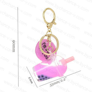 حفلة المفضلة الأزياء الشعبية الملحقات فقاعة الشاي الصغيرة العصرية المفاتيح متجر المشروبات مطعم الترويجي هدية شكرا لك - Product Image 2