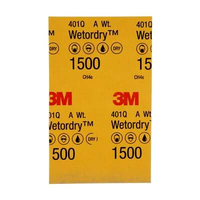 Lembaran Abrasif 3M 02023 5-1/2 in X 9 in 1500 Grit Basah/Kering 401Q  Silikon Karbida Halus untuk Pengamplasan, Penghapusan Cacat Cat, dan Finishing