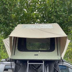 Tente de toit souple en <span class=keywords><strong>toile</strong></span> Pop Canvas <span class=keywords><strong>pour</strong></span> 4 personnes, camping SUV, imperméable, 4 saisons, résistante aux UV, fenêtres en maille, <span class=keywords><strong>fenêtre</strong></span> panoramique, 4x4 - Product Image 2