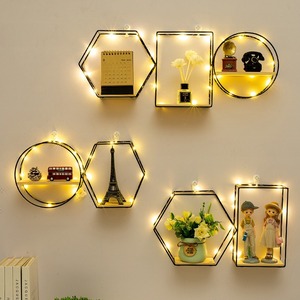 Rak hiasan dinding Gratis pelubang, rak <span class=keywords><strong>display</strong></span> pot bunga Dekoratif besi cocok untuk dekorasi rumah - Product Image 5