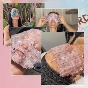 Masque pour les <span class=keywords><strong>yeux</strong></span> en quartz rose, coussinets rafraîchissants en cristal naturel réutilisables pour réduire les poches sous les <span class=keywords><strong>yeux</strong></span>, les cernes, soin du visage - Product Image 6