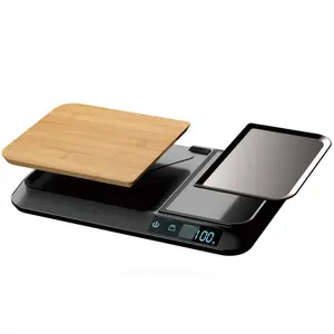 Bambu tábua de corte cozinha escala eletrônica Digital Kitchen food scale 5kg/1g