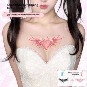 Autocollants de <span class=keywords><strong>tatouage</strong></span> semi-artisanaux <span class=keywords><strong>à</strong></span> transfert d'eau, <span class=keywords><strong>à</strong></span> changement de couleur selon la température, motif Succubus, pour doigts, effet peau humaine - Product Image 5