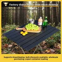 Table pliante rectangulaire portable de style rétro en acier carbone léger pour le camping et les pique-niques