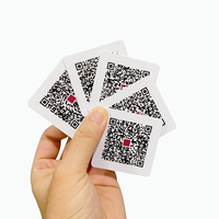 Kartu persegi plastik PVC dengan kode QR NFC213 kartu bisnis kotak Media sosial