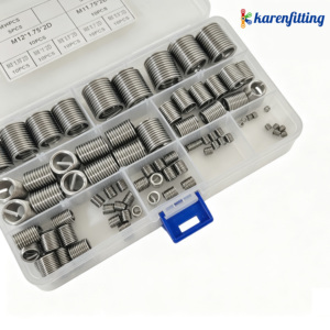 Juego de 80 Insertos Autoperforantes de Rosca Interior de Acero Inoxidable 303 con Acabado Pulido, Estándar DIN, Herramienta de Reparación con Estuche de Almacenamiento - Product Image 3