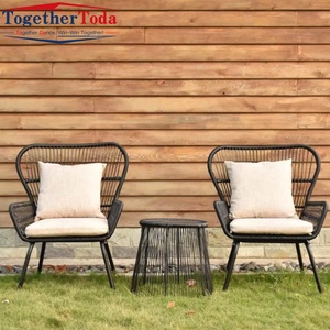 Conjunto de <span class=keywords><strong>muebles</strong></span> de jardín de exterior Silla tejida de ratán <span class=keywords><strong>Muebles</strong></span> de jardín de <span class=keywords><strong>aluminio</strong></span> para jardines y terrazas - Product Image 4