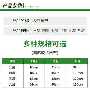 กรงดักปลาแบบพับได้ของเกาหลีใต้ ขนาด 18 ซม. 90 ซม. ตาข่ายดักปลา - Product Image 1
