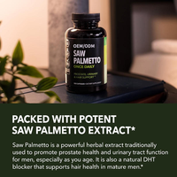 Compléments alimentaires à base de plantes sans gluten pour la santé de la prostate, les voies urinaires et la vitalité masculine, 100 capsules, mélange de palmier nain, OEM