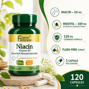 Complément de Niacine Vitamine B3 Shecome – Sans Gluten, Soin de la Peau, Soutien Énergétique, 110mg, 120 Capsules de Niacine - Product Image 3