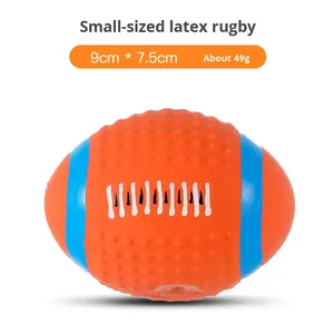 Palla Morbida da Rugby per Animali Domestici, Giocattolo Sonoro per Cani Piccoli e Grandi, Tennis, Pallavolo, Calcio, Basket, in Lattice per Pulizia Denti e Addestramento - Product Image 6