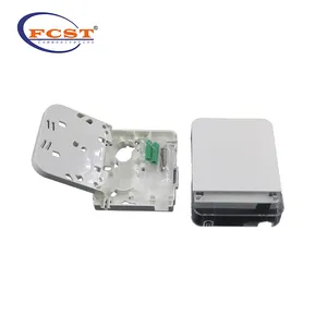 FCST02115 Mini Tipo 1 Porta ABS Interior Montado Na Parede À Prova De Poeira Design Cabo De Fibra FTTH Terminal Box Adequado Para Fusão Splice