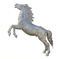 Grande statue de cheval en bronze, sculpture de 170 cm, style animal antique, décoration en métal coulé