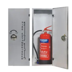 カスタム素材アクセサリー消火器メタルボックスSS304消火器キャビネットオプションのステンレス鋼ドア付き