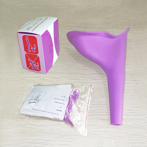 Women's Standing Urinal Portable Oval Plastic Travel Outdoor Use Purple - Product Image 2