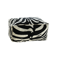 Pouf moderne à faux pouf imprimé zèbre, tabouret à un siège écologique et durable pour se reposer, lire et jouer