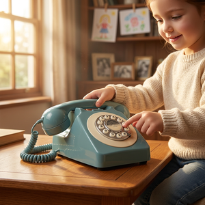 Teléfono de Juguete Vintage SIP con Correo de Voz para Niños, con Teclado Numérico para Configurar el Número Familiar y Lista Blanca - Product Image 4