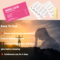 Traitement de la vaginose bactérienne (VB) - Suppositoires vaginaux à base de plantes pour femmes avec acide borique 600 mg - Cliniquement étudié - 12 unités