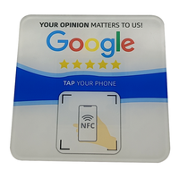 Logo personnalisé imprimé NFC Google Review Stand 13.56khz Rating Pvc avec cartes à puce 213/215/216 Google Play Gift Review Card