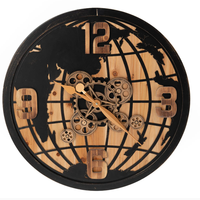 Horloge murale à engrenage mécanique 2022 Beite nouveau Design 65CM horloge murale en bois décorative pour la maison