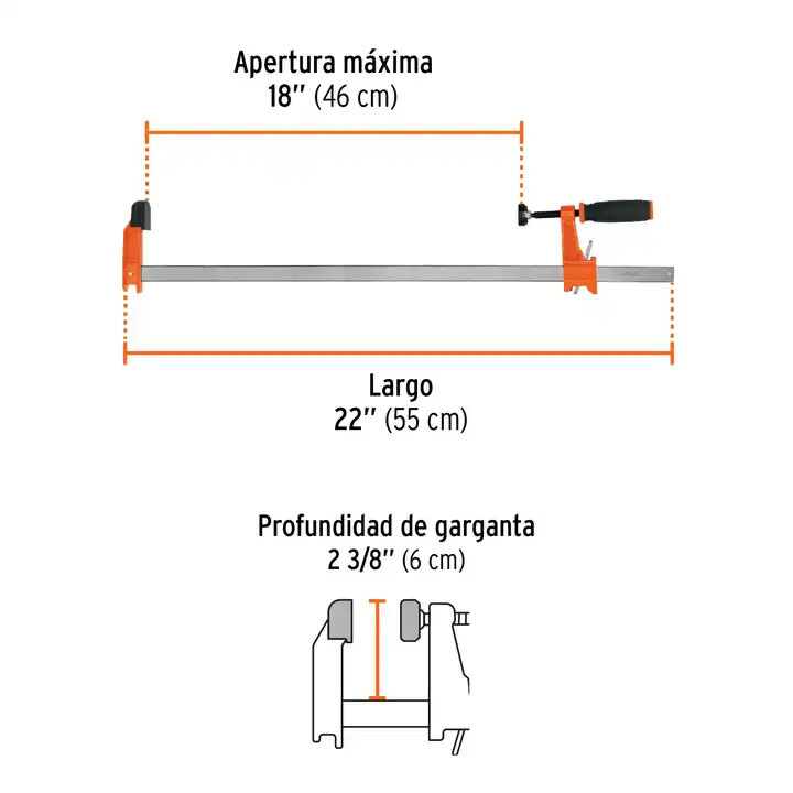 Truper Prensa Rápida Tipo 'F' 18' 2 Unidades Ligero Clamps Product Category