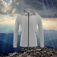 Veste de sport légère personnalisée pour homme, portable, séchage rapide, avec logo, capuche respirante, réfléchissante, imperméable, couleur unie