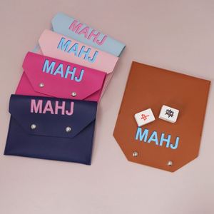 Stocked Rule Card Storage Case With Magnetic Snap Bulk Colorful <b>Clutch</b> Bag for Mahjong Lover Gift - Product Image 5