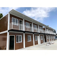 Bâtiment préfabriqué de luxe en conteneurs détachables en acier, multi-unités, combiné avec un balcon, pour bureau temporaire, appartement pour personnel et stockage