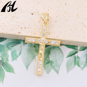 Sẵn Sàng Để Tàu Chất Lượng Cao Hamsa Tôn Giáo Chữ Thập Mặt Dây Chuyền Thời Trang Hip Hop Phong Cách Với <span class=keywords><strong>CZ</strong></span> Kim Cương Đá Đồ Trang Sức Bằng Đồng Mạ Charms - Product Image 5