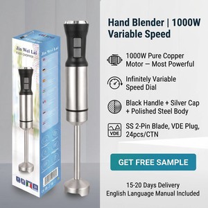 <span class=keywords><strong>Batidora</strong></span> de Mano Comercial de 1000W, Mezcladora de Inmersión Profesional de Alta Resistencia, Velocidad Variable Continua, Acero Inoxidable - Product Image 1