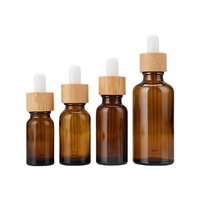 Botol minyak rambut kosong 30ml 5ml 10ml 15ml 20ml 50ml botol minyak kutikula kosmetik botol tetes bambu kaca alami grosir