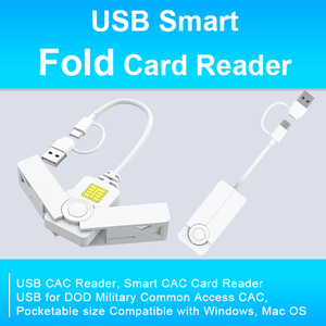 Portable Smart Card <strong>Reader</strong> with USB a and <strong>C</strong> Interface External Installation OTG Feature Supports ISO7816 Cards ROHS Certified - Product Image 6