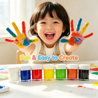 Peinture Tempère Lavable en Gros 15ml pour Enfants, Peinture au Doigt Non Toxique et Sûre, Pots de Peinture DIY, Fournitures Artistiques