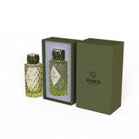 Vente flash - Flacon de parfum élégant MARCO en verre de 100 ml avec boîte cadeau de luxe, impression sérigraphique et vaporisateur à pompe