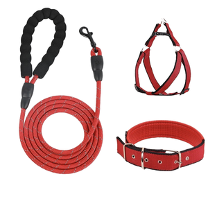 Harnes anjing poliester modis untuk anjing kecil besar pengambil Emas Teddy anak anjing pola Solid tali Jalan empuk semua ukuran - Product Image 1