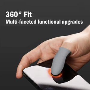 Manchon de doigt de <span class=keywords><strong>jeu</strong></span> mobile en tissu argenté à motif personnalisé, matériau extrêmement fin de 0.3mm, manchons de pouce pour contrôleur de <span class=keywords><strong>jeu</strong></span> - Product Image 3