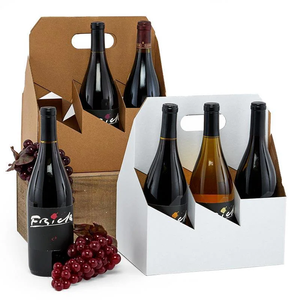 Boîte de transport de bière en carton <span class=keywords><strong>blanc</strong></span> biodégradable étanche de qualité supérieure Carton de papier artisanal solide poignée d'expédition facile pour haut de gamme - Product Image 1