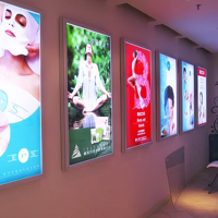 A1 kotak lampu bingkai jepret Led A4 A3 Menu restoran bingkai Poster kaca Temper kotak lampu tanda iklan Led
