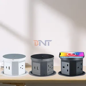 Bnt Anh Outlet Kép USB Nhà Bếp Pop up Ổ Cắm Báo Chí Pop up Khí Nén Lift Ổ Cắm Tùy Chỉnh Cấu hình Máy Tính Để Bàn Pop-up Ổ Cắm