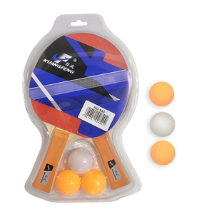 Bán hàng nóng tùy chỉnh dài xử lý cao su Thẳng và ngang bảng Tennis BAT và <span class=keywords><strong>Balls</strong></span> pingpong Racket Set - Product Image 5