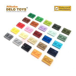 DELO TOYS Pièces de bricolage pour enfants, blocs de construction MOC, briques en plastique de haute qualité, plaque 1*2, modifiée 1 x 2 avec rail de <span class=keywords><strong>porte</strong></span> (N° 32028) - Product Image 3