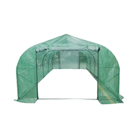 6x3x2m Kit de serre gothique moderne tout métal galvanisé cerceau maison pour jardin arrière-cour facilement assemblé pour culture hydroponique