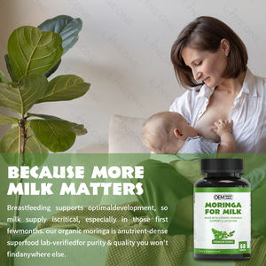 OEM Organic <span class=keywords><strong>Moringa</strong></span> <span class=keywords><strong>Capsules</strong></span> Suplemento ao leite materno rico em nutrientes para mulheres grávidas Tablets Dosagem - Product Image 4